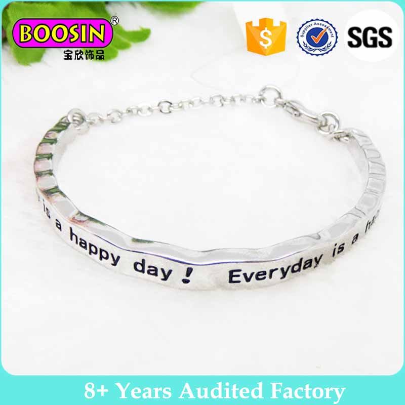 Factory Wholesale Silver Elegant Cuff Bangle #B138