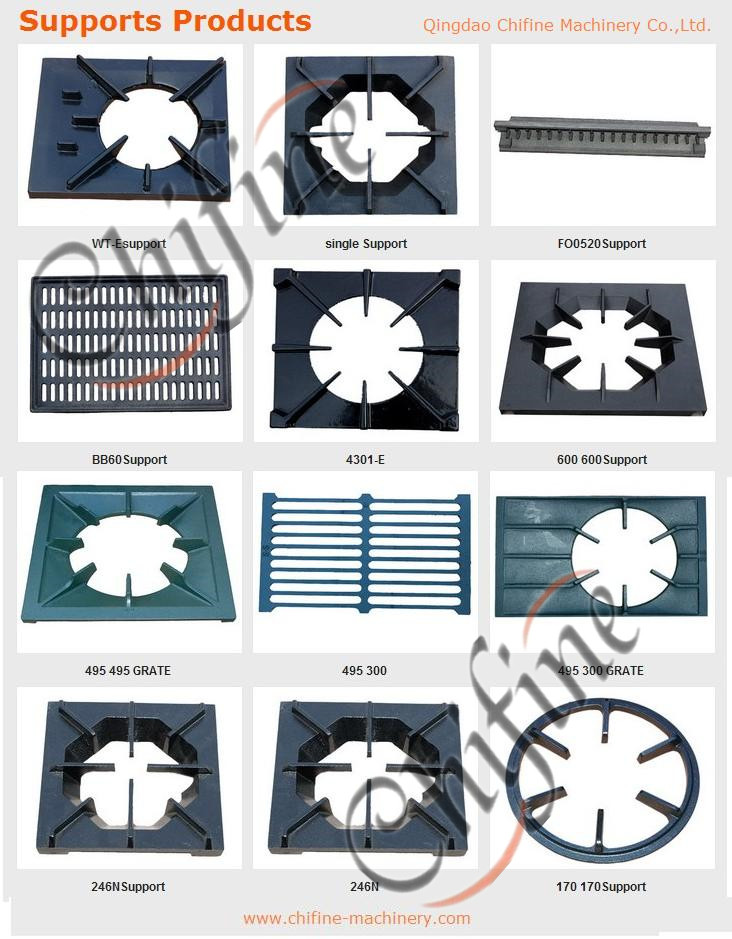 Enameled Pan Support by Sand Casting with Grey Iron