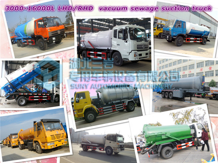 Sewer Suction Tanker Truck Dongfeng 5000 Liters Sewage Sucking Truck for Sale