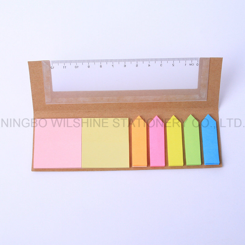 Paper Cover Sticky Notepad with Ruler for Promotion (SP318)