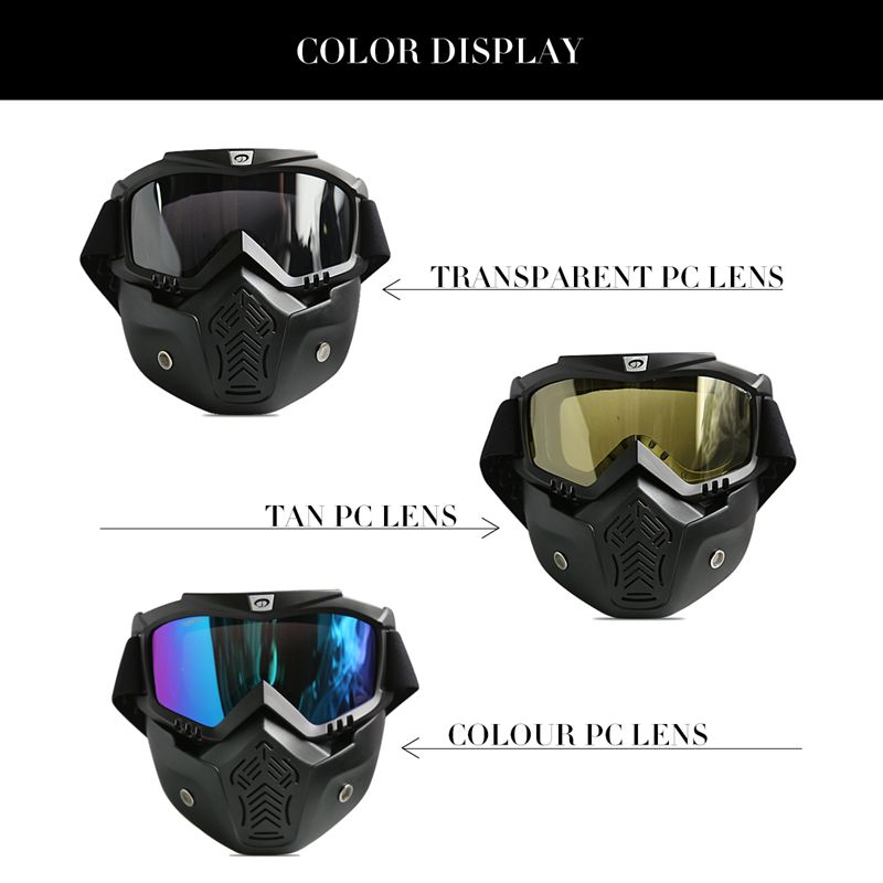 Motocross Goggles Mask Full Face Goggles Mask Protective Goggles Mask Tactical Mask