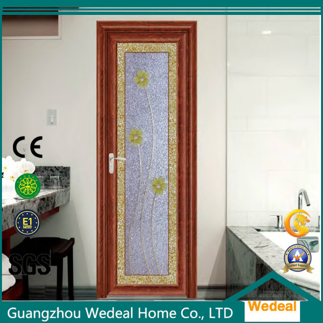 Wooden Interior Metal Security Finished Aluminium Door