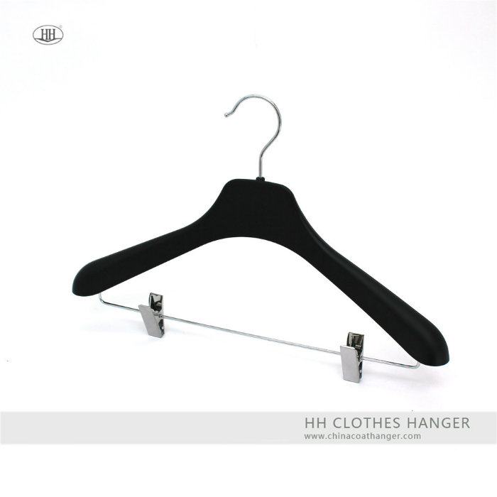 Black Contour Style Plastic Clothes Shirt Hangers