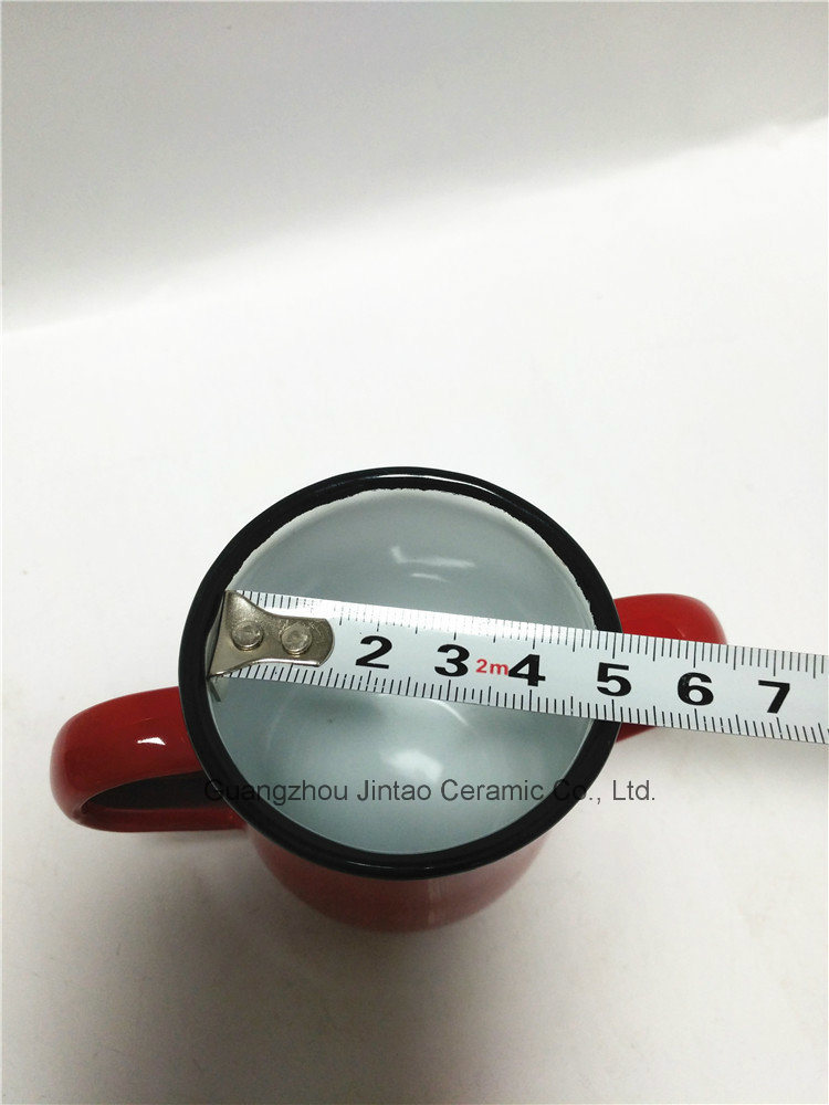 Enamel Mug with Enamel Double Hand Logo Printing