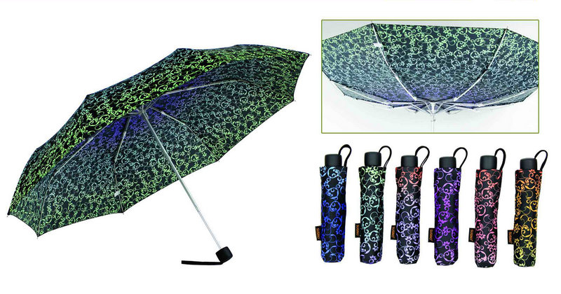 Ornament Print Foldable Quality Automatic Umbrellas (YS-3FA22083964R)