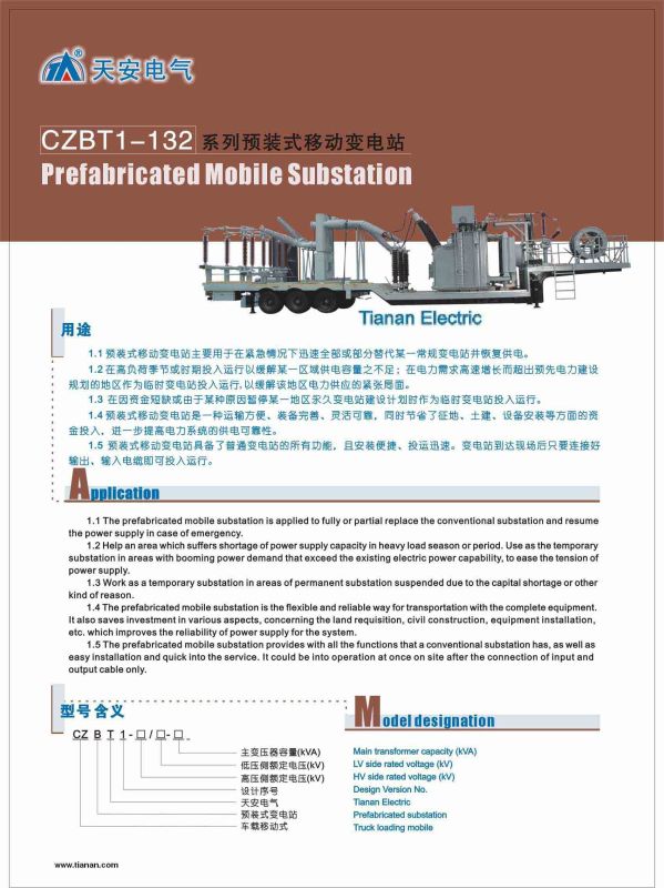 132kvprefabricated Mobile Substation