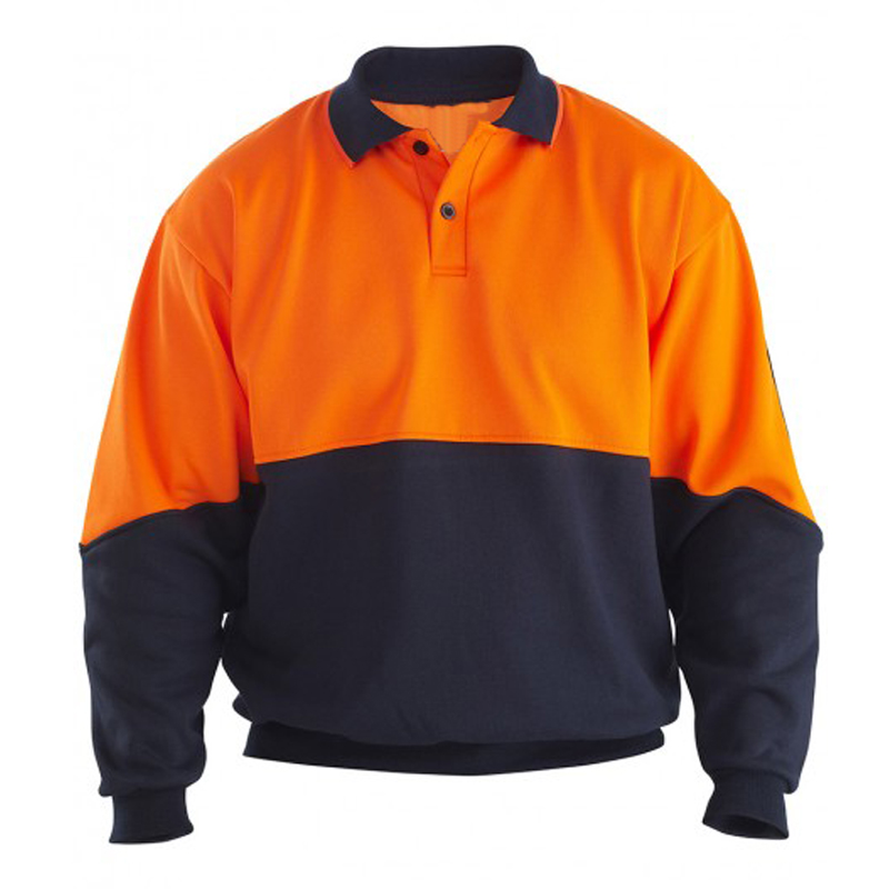 Men's Winter Long Sleeve Hi Vis Polo Work Shirt