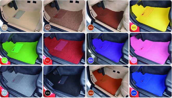 Car Mat Flat Foot Loop Pile PP Fiber Carpet Green