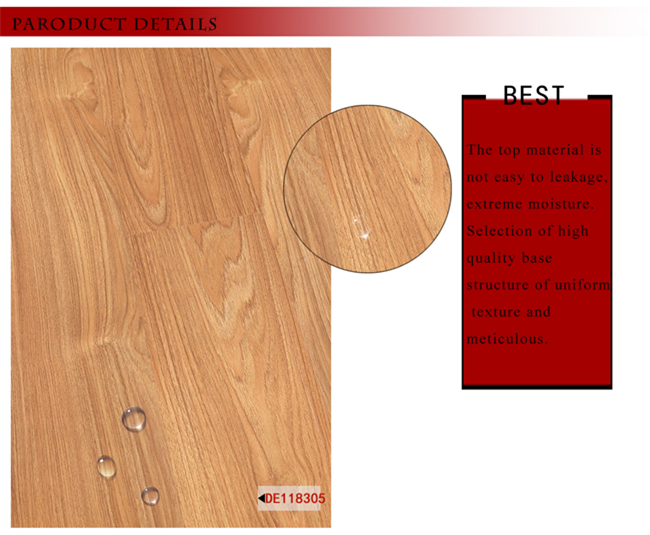 12.3mm E0 Embossed Hickory Maple Parquet Wooden Laminate Wood Flooring