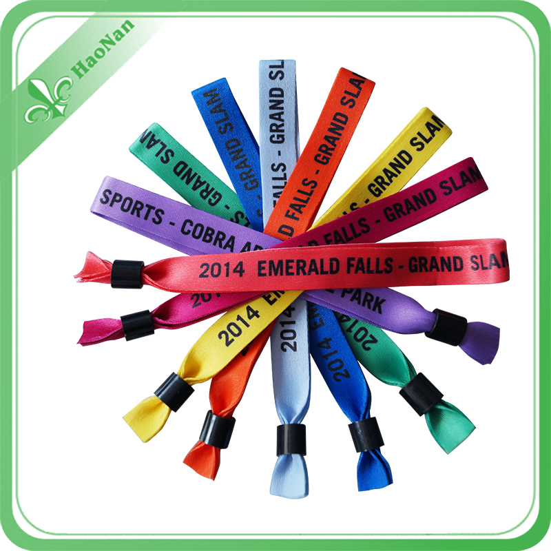 Promotional Polyester Bracelet Fabric Wristband for Gift Items