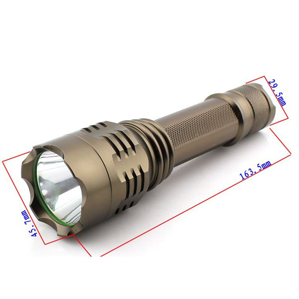 1173 New Xm-L T6 LED Aluminum High Power Long Range 18650 Li-ion Battery Hunting Torch Light