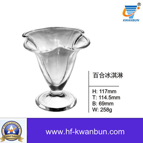 Clear Ice Cream Glass Bowl Tableware Kb-Hn0123