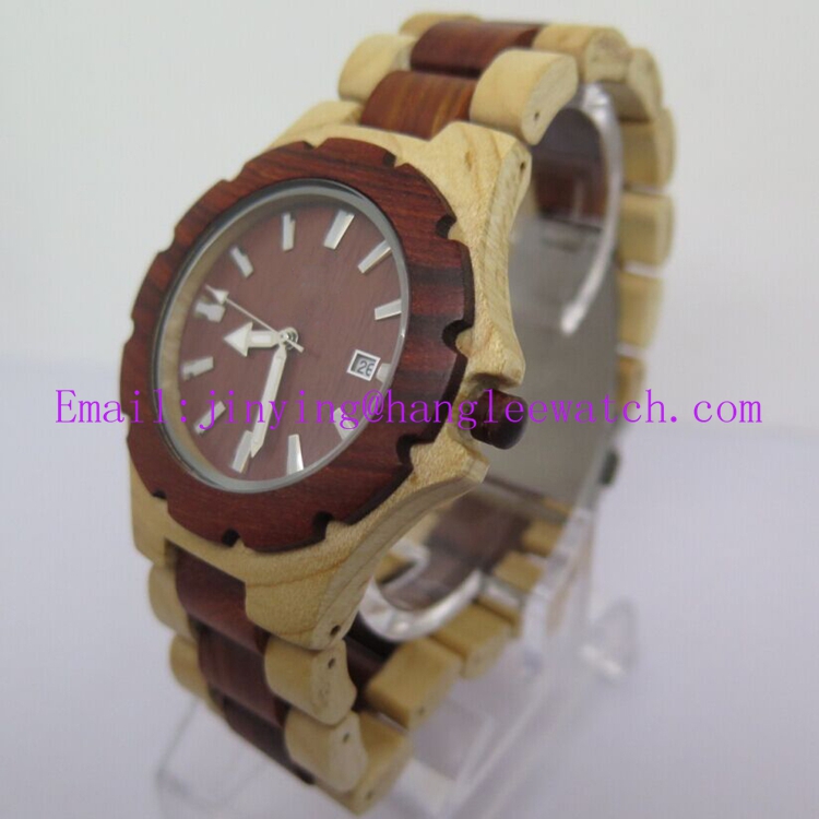 OEM Pure Natural Wooden Watch Fashion Wooden Wrist Quartz Watch