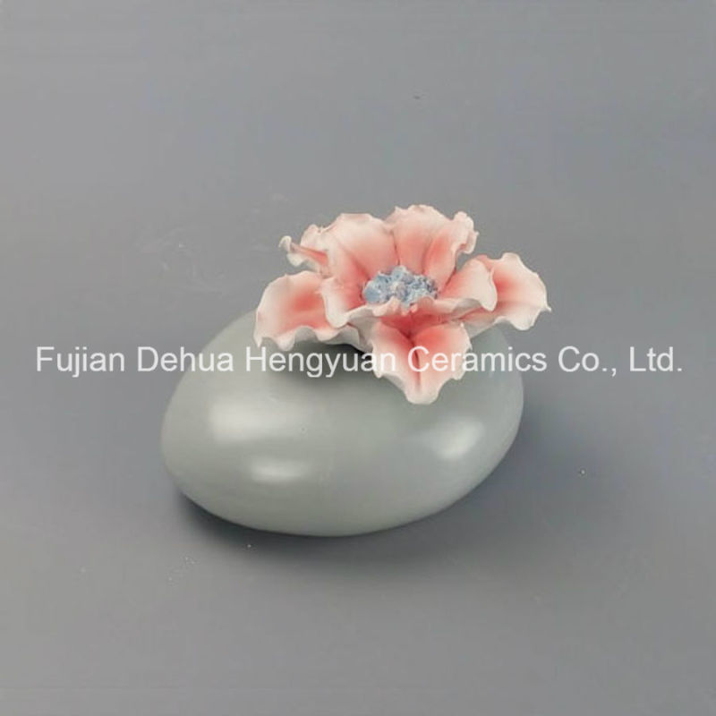 Aroma Stone Jar Flower Fragrance Ceramic Aroma Bottle Burner with Flower