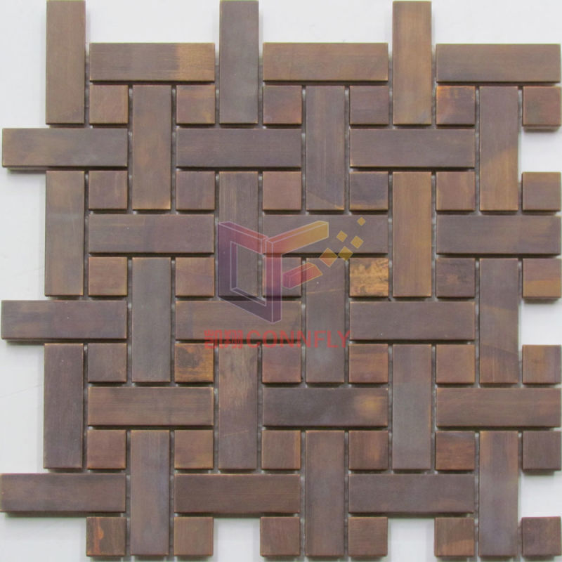 Long Strip Copper Made Mosaic Tiles (CFM1020)