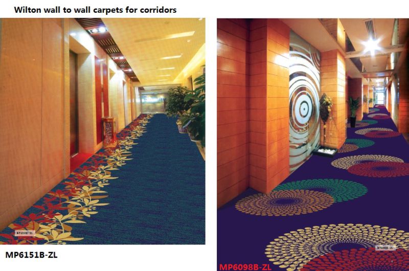 PP Heat Set Wilton Woven Wall to Wall Broad Loom Carpet