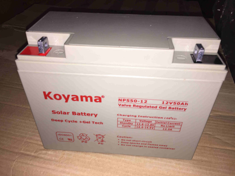 12V 50ah Deep Cycle Gel Solar Battery for Solar System