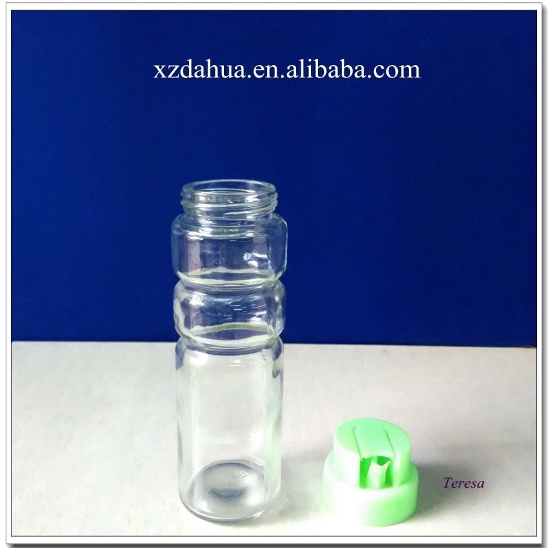 Clear Glass Spice Jar with Plastic Lid