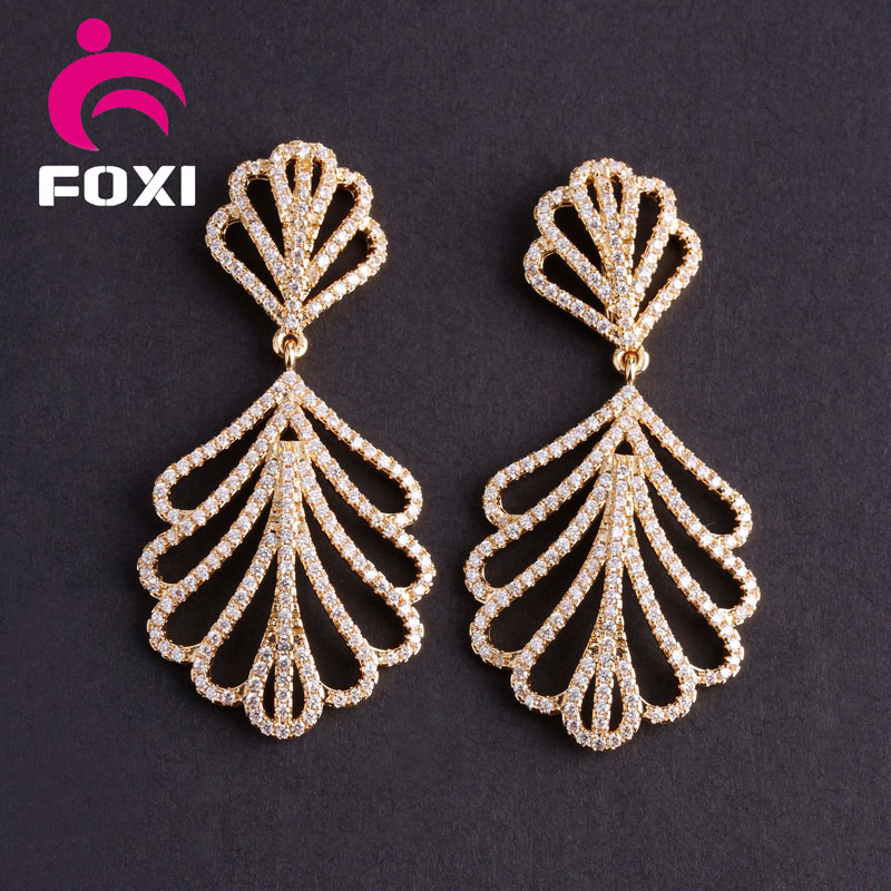 Wholesale Yellow Gold Zircon Fashion Jewelry Set for Women Party