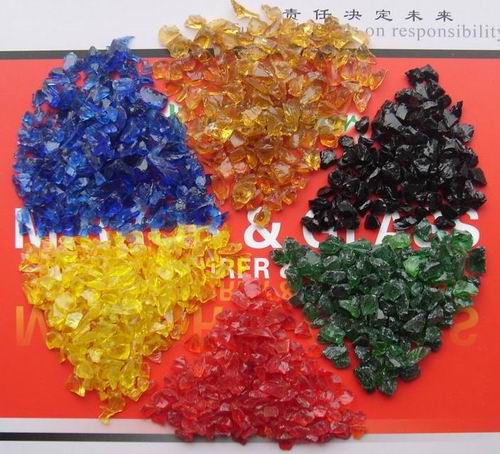 Lanscaping Glass Sand Crushed Glass Chips Decorative Glass Black Quartz