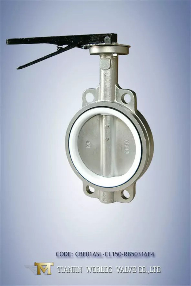 Dds Stainless Steel Wafer Butterfly Valve with Pin