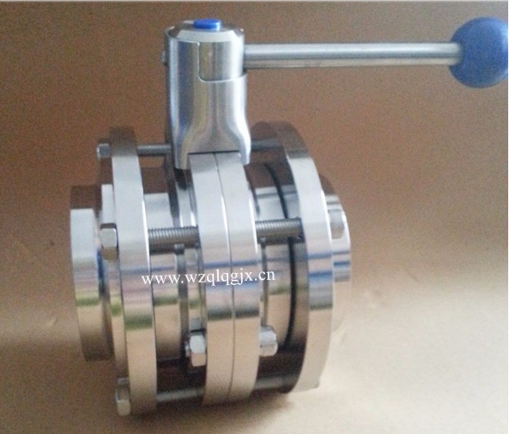 Sanitary Stainless Steel Threaded and Flange Manual Butterfly Valve