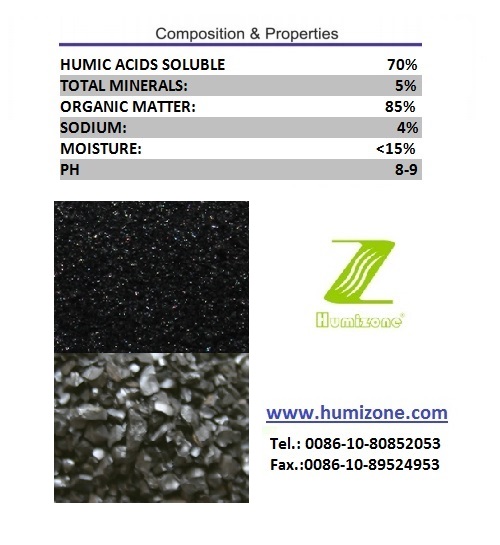 Humizone Humic Acid Fertilizer From Leonardite: Sodium Humate Granular