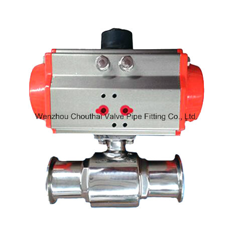 Sanitary Ss304 Ss316L Stainless Steel Pneumatic Ball Valve