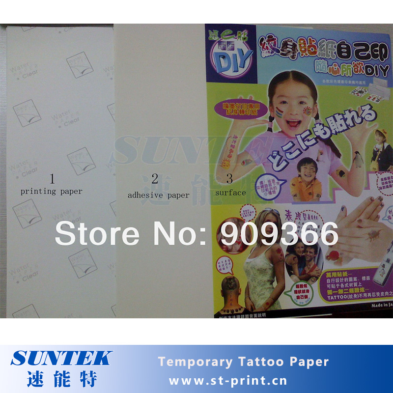 A4 Size Inkjet Temporary Tattoo Paper