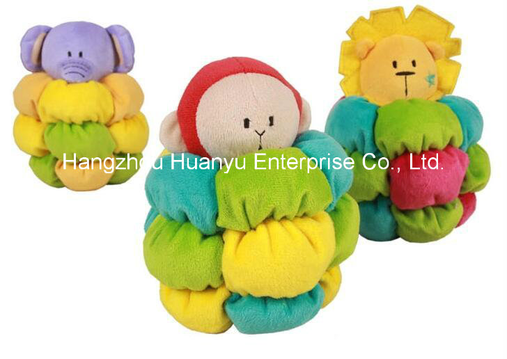 Factory Supply Stuffed Plush Baby Rattle Toy