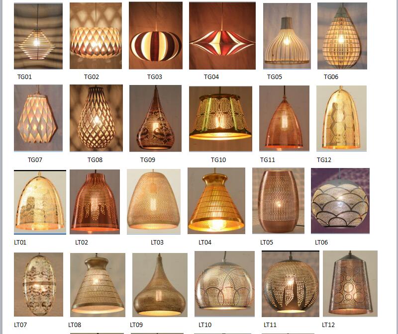 Individuality and Fashion Round Wood Hollow Pendant Lighting