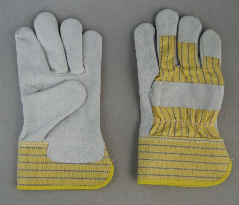 Cow Split Leather Full Palm Leahter Working Glove-3056.11