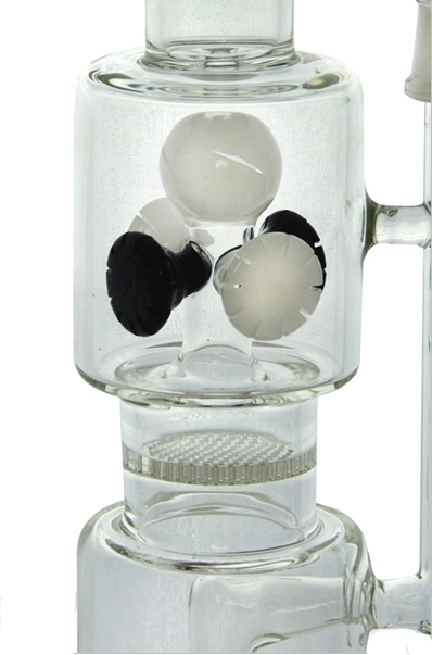 4 Showerheads Cross-Crystal Ball Glass Water Pipe for Smoking (ES-GB-452)