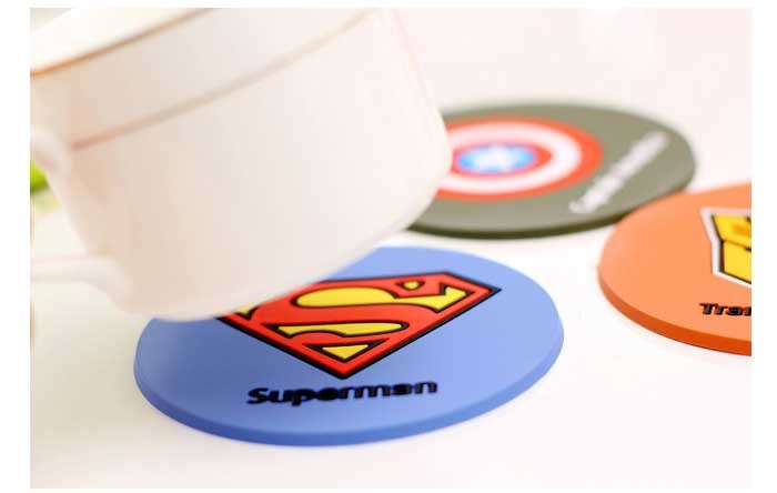 Superman Pattern Eco Friendly Silicone Cup Pad