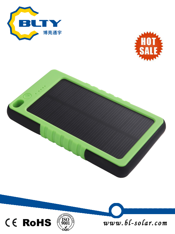 Solar Charger 6000mAh Dual USB Powerbank with LED Light