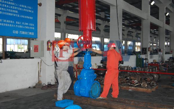 API 6D Pneumatic Flanged Double Disc Parallel Gate Valve