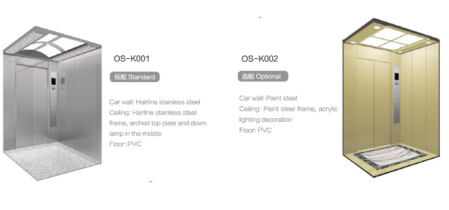 Hairline Etching S. S Cabin for Passenger Elevator, Elevator Parts (OS41)