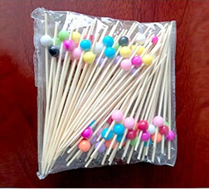 Decoration Disposable Bamboo Fruit Sticks