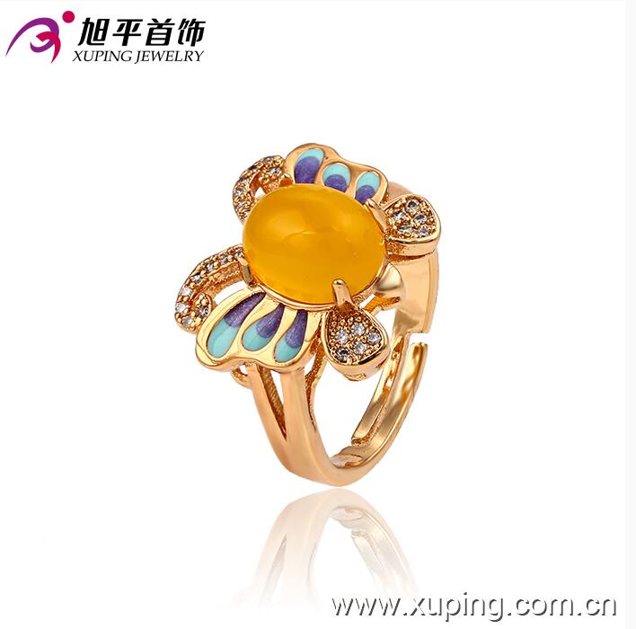 Xuping Fashion Butterfly Shaped Ring with 18k Gold Color