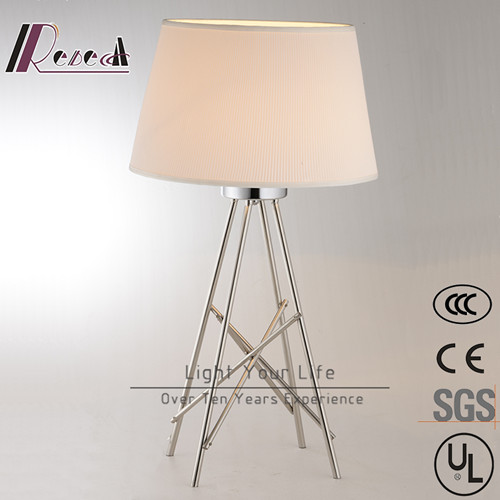 Hotel Project Decorative Satin Nickel Table Lamp