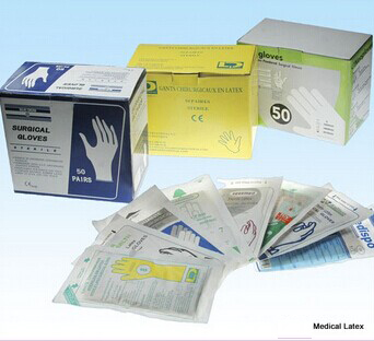 Latex Surgical Hand Gloves Sterile Disposable Medical Prices Manufacturer (XT-FL054)