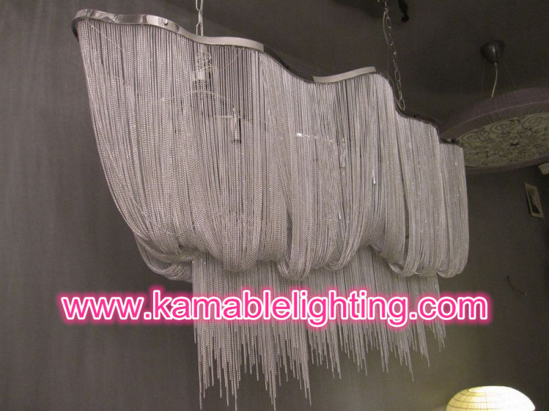 Modern Silver Chain Lighting Chandelier Pendant Light (KA107)