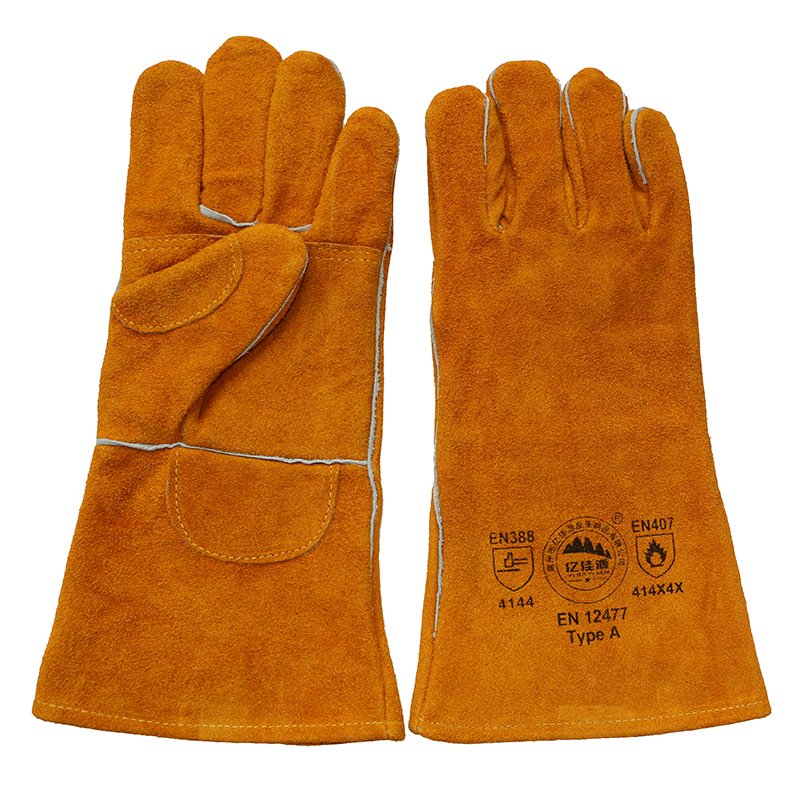 Double Palm Leather Hand Protection Cut Resistant Gloves for Welding