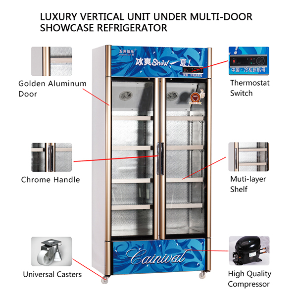 826L Vertical up Unit Opening Multi-Door Display Refrigerator