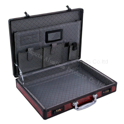 Laptop Brief Case with Red Panel and 2 Combination Locks