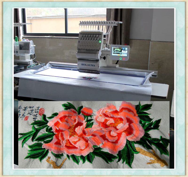 Ho1501L Single Head 15 Colors Large Size Flat Embroidery Machine Like Happy Brother Style