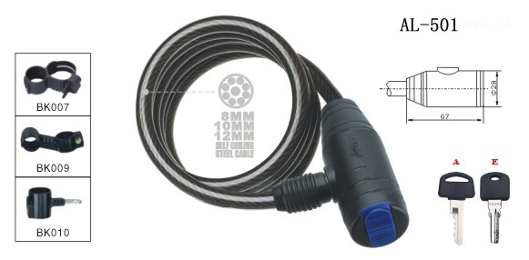 Bicycle Lock, Cable Lock (AL-08902)