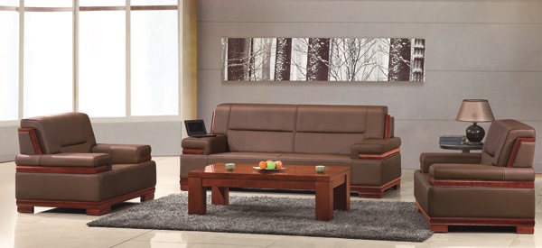 Davenport Furniture Brandy Rust Hard Wearing Leather Sofa