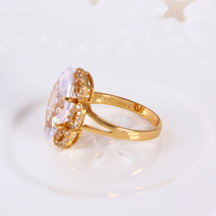 Xuping Hot Selling Imitation Zircon Copper Ring