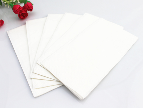 Square Wedding White Napkin